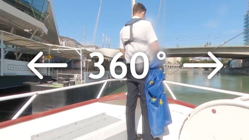 Berufsinfo-Video - Binnenschifffahrt: Flaggen hissen (360°)