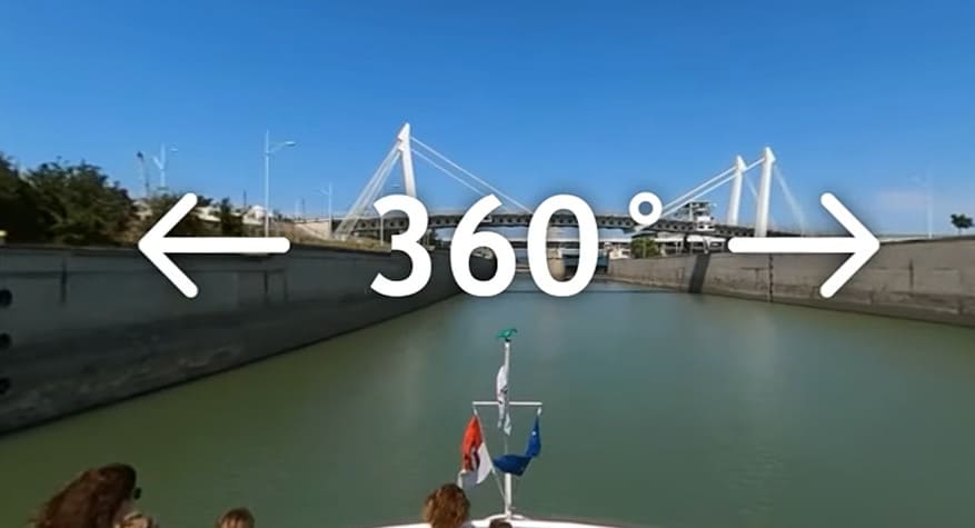 Berufsinfo-Video - Binnenschifffahrt: Schleuse Freudenau bis Ausfahrt (360°) – Teil 1